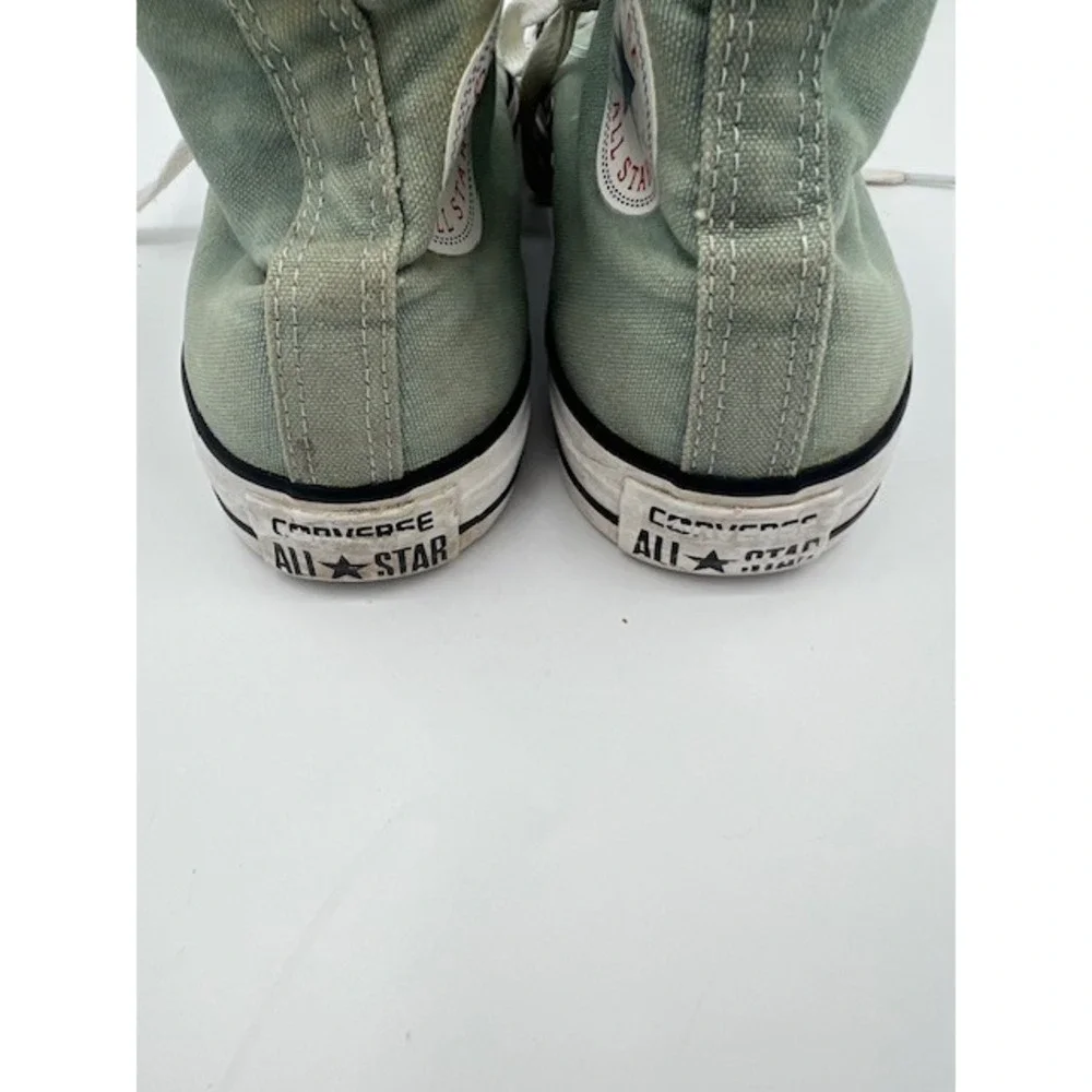 Custom Bleached Converse Chuck Taylor High Top Distressed Green Men 5 Women 7